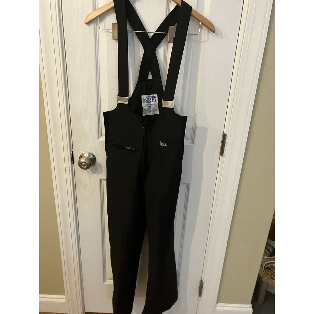 Vintage 70s Reg 8 YOUTH Snow Bib Mr. D Zip Insulated Lined Ski Overalls Retro
